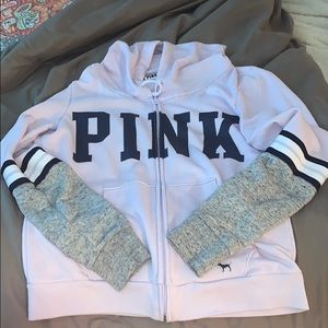 Purple Victoria Secret zip front hoodie
